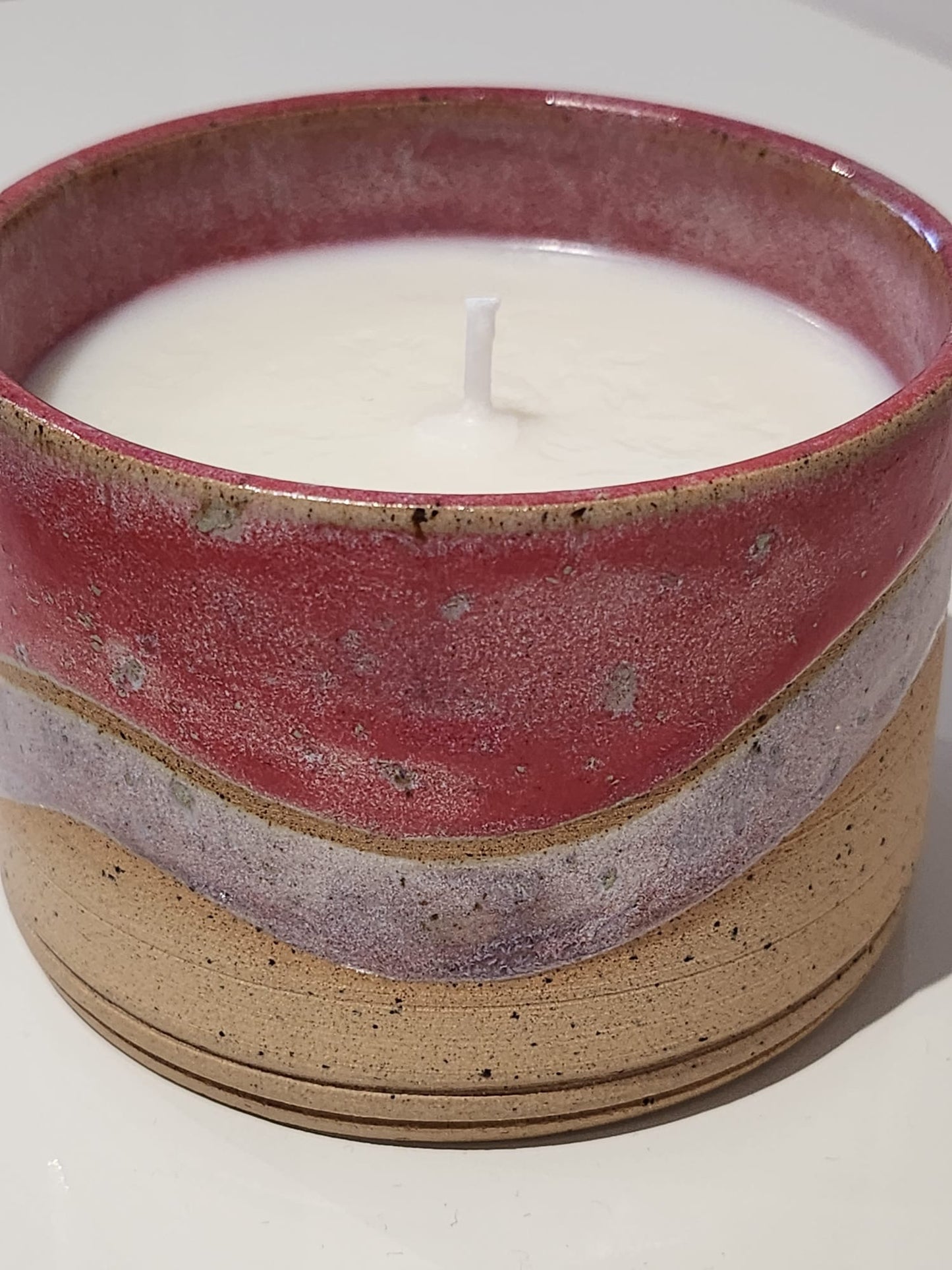 Raspberry/Lavender Glaze, Fresh Linen Scented Candle