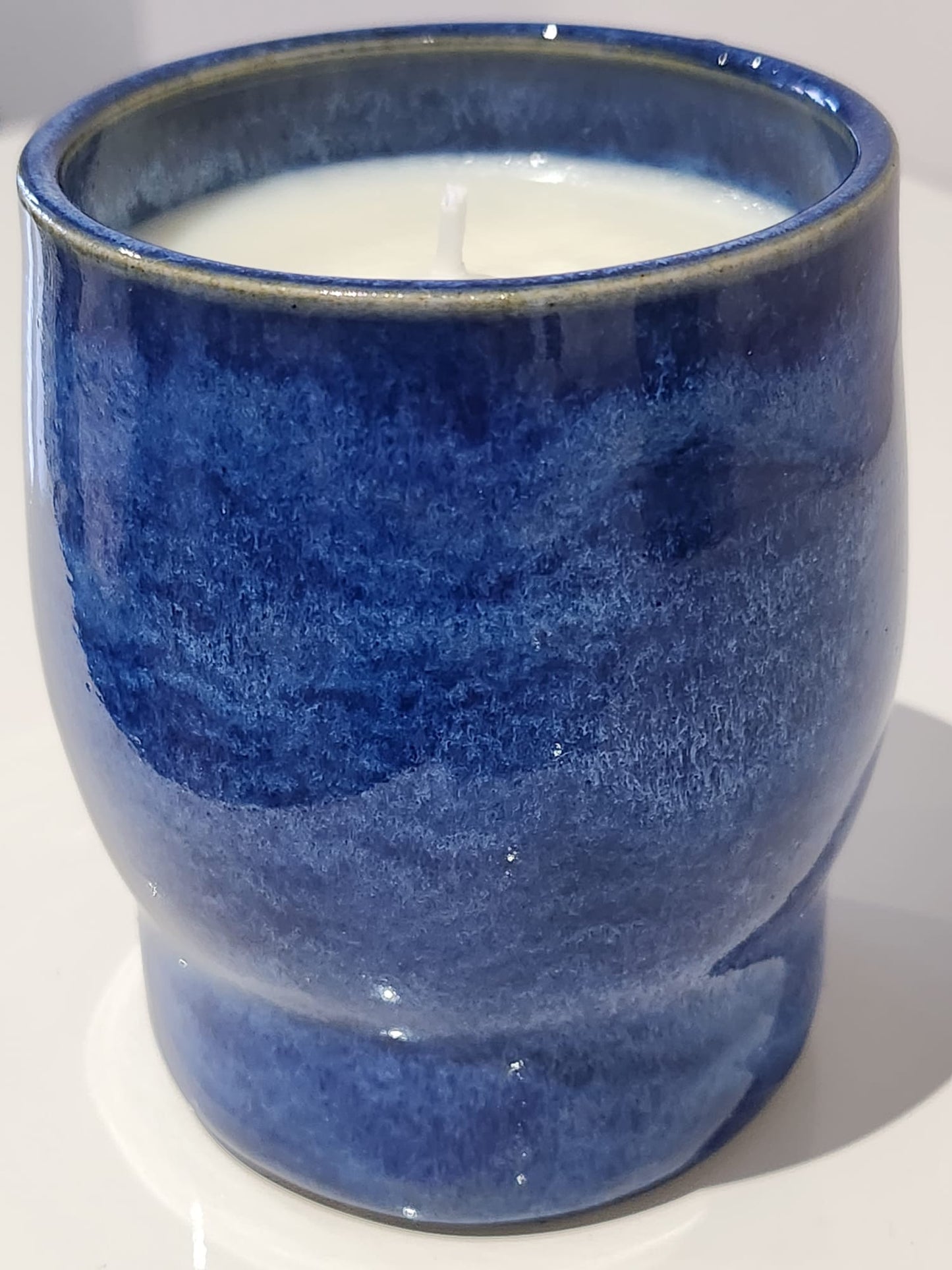 Deep Sea Blue Glaze, Fresh Linen Scented Candle