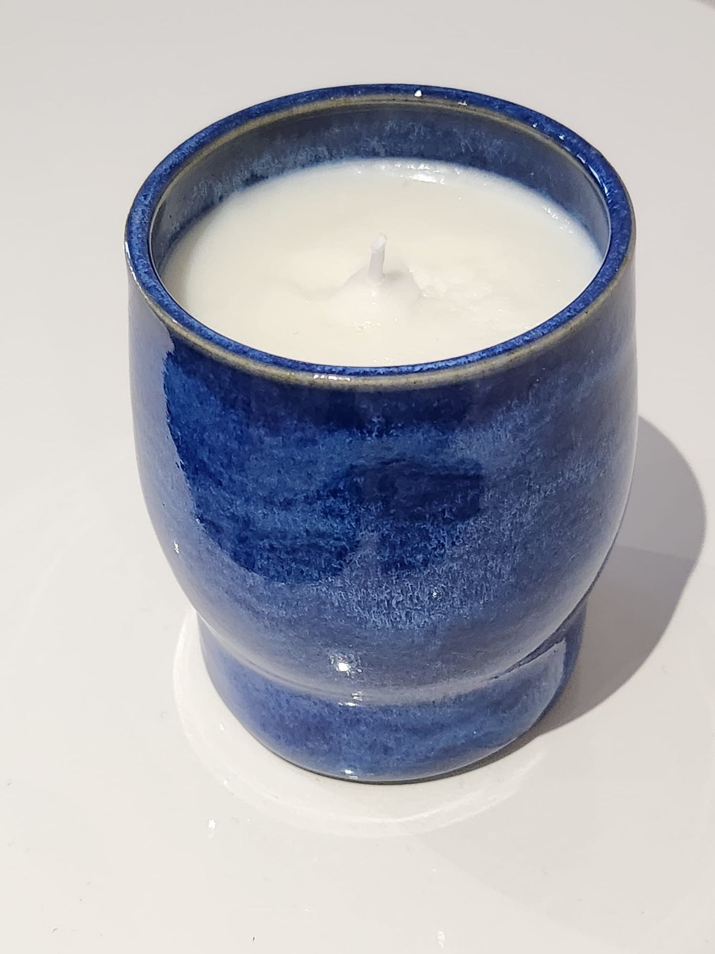 Deep Sea Blue Glaze, Fresh Linen Scented Candle