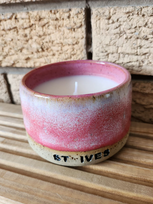 St Ives Cornwall Raspberry Glaze, Mango Scented Candle