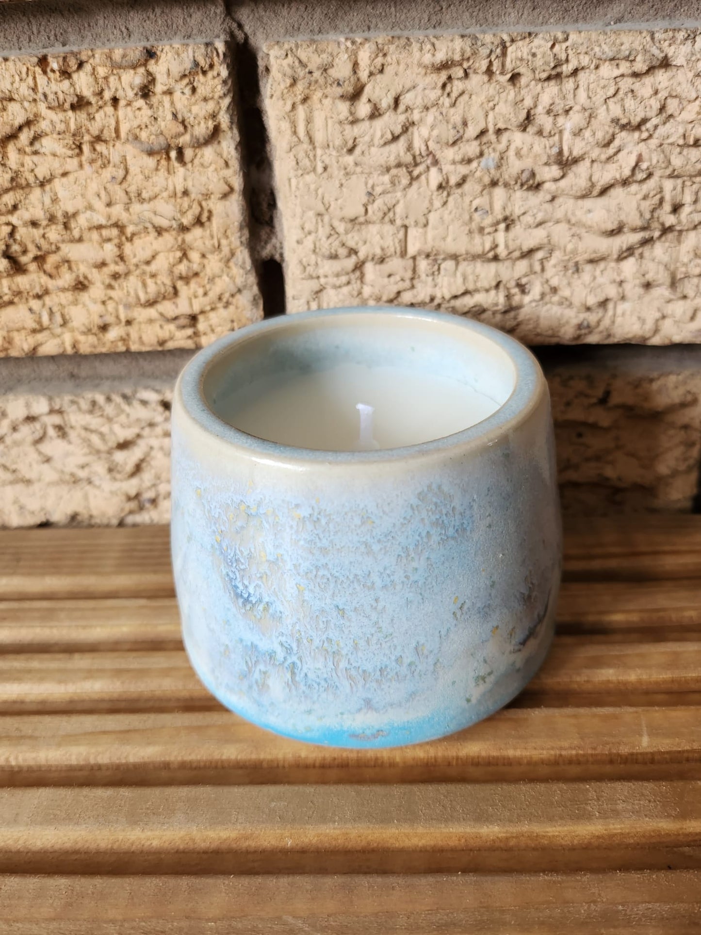 Sea Blue Glaze, Mango Scented Candle