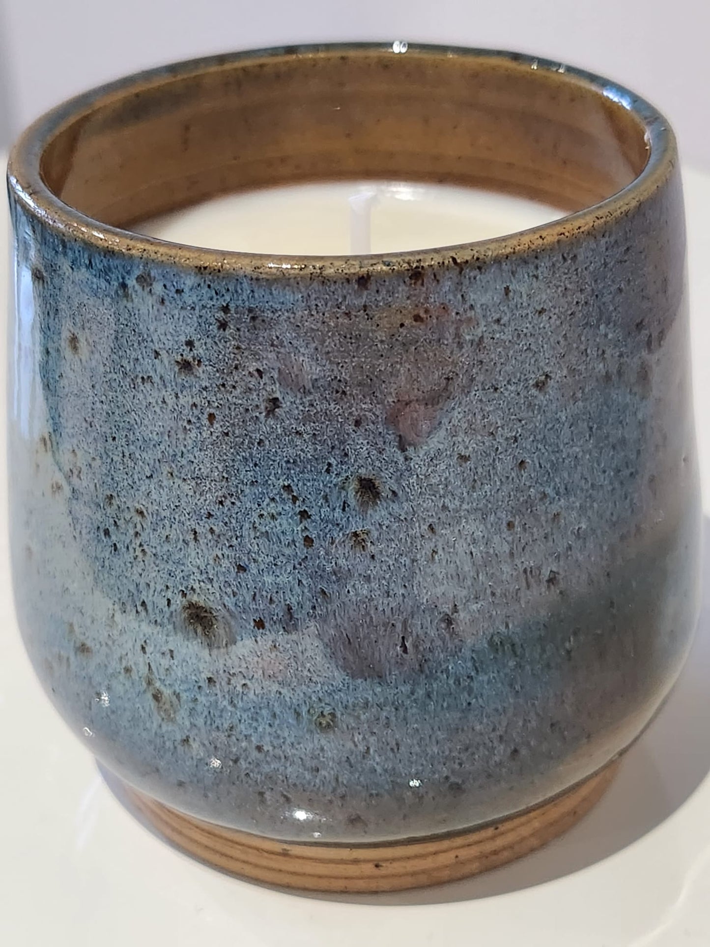 Brown Denim Glaze, Coconut and Lime Scented Candle