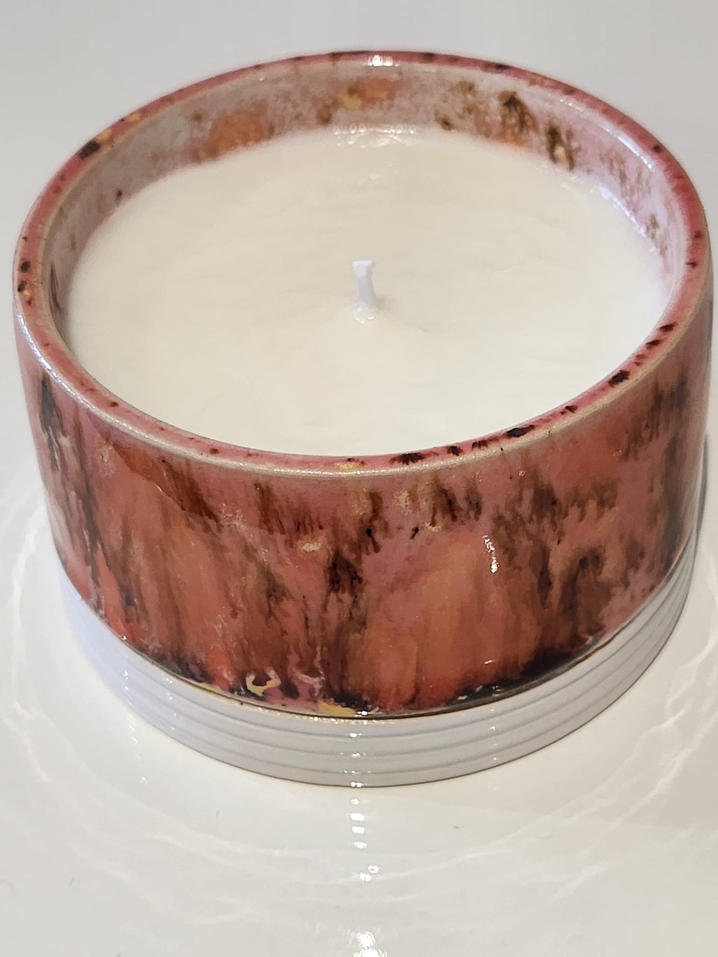 Pink Lava Glaze, Fresh Linen Scented Candle